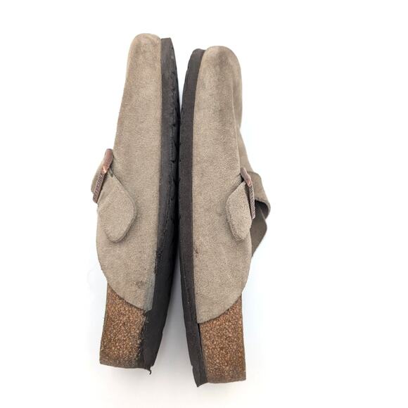 Birkenstock Boston Soft Footbed Suede Leather Clogs Unisex Taupe US W10/M8 EU41 - Picture 9 of 15